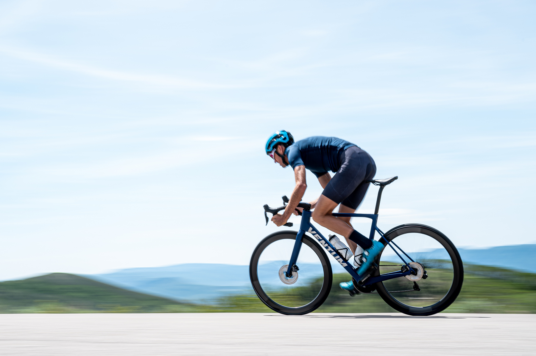 Ventum NS1 being ridden with speed blur behind it.